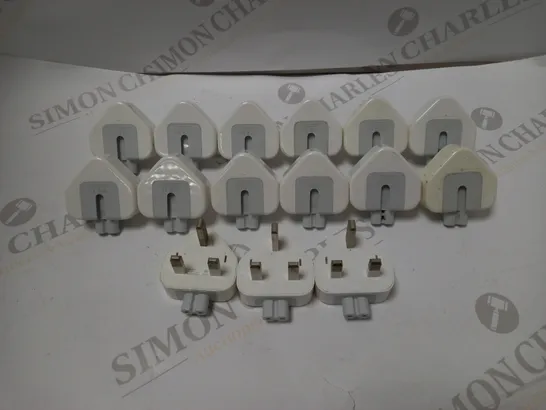 LOT OF APPROX 30 ASSORTED USB CHARGER UK WALL PLUG ADAPTERS	