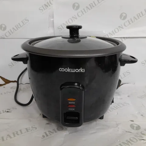 BOXED COOKWORKS BLACK RICE COOKER 