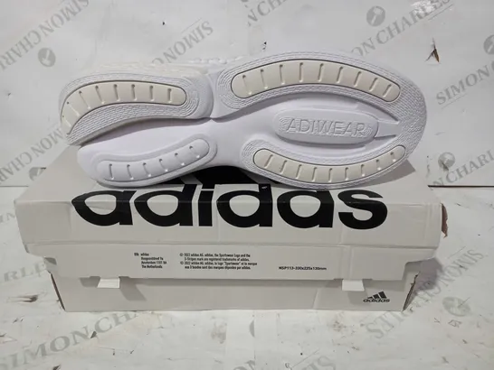 BOXED PAIR OF ADIDAS ALPHABOOST V1 SHOES IN WHITE UK SIZE 8