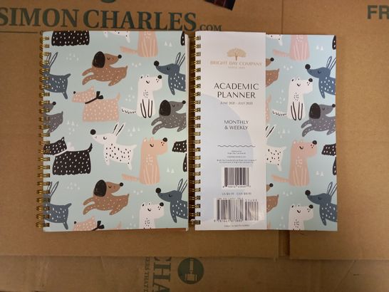 2 X ACADEMIC PLANNERS JUNE 2021-JULY 2022 DOG-THEMED