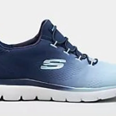 SKECHERS SUMMITS BRIGHT CHARMER BUNGEE TRAINER NAVY SIZE 5.5