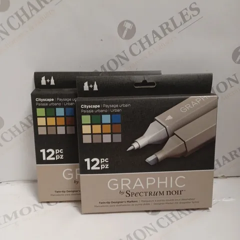 BOXED SPECTRUM NOIR CLASSIQUE : DUAL-TIP PERMANENT MARKERS : 12 PIECE