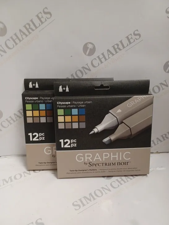 BOXED SPECTRUM NOIR CLASSIQUE : DUAL-TIP PERMANENT MARKERS : 12 PIECE