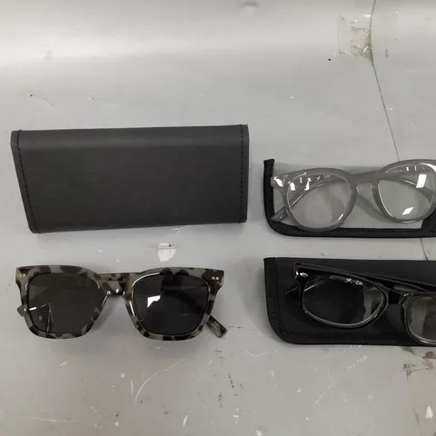 1 PAIR OF SUNGLASSES AND 2 PAIRS OF READING GLASSES GREY MIX 3.0