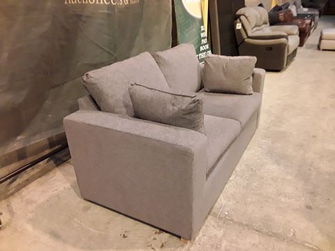 DESIGNER GREY FABRIC TWO SEATER SOFABED 