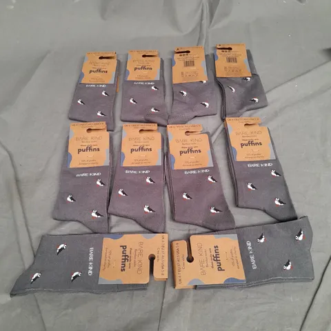 10 X PAIRS OF BARE KIND PUFFIN SOCKS 