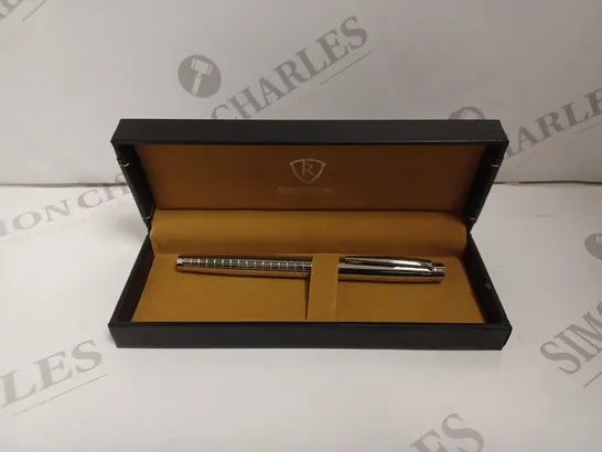 BOXED RUCKSTUHL LUXURY STAINLESS STEEL BALLPOINT PEN 