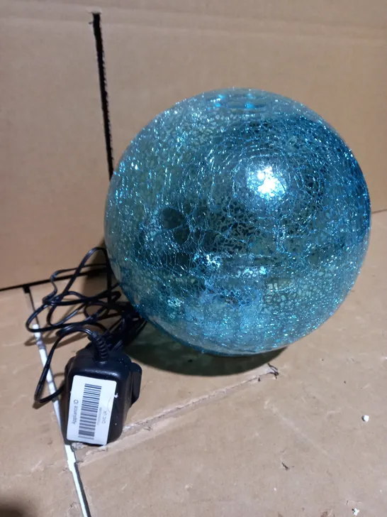 OUTLET MR CHRISTMAS 8" GLASS CRACKLE SPHERE WITH ROTATING LIGHT