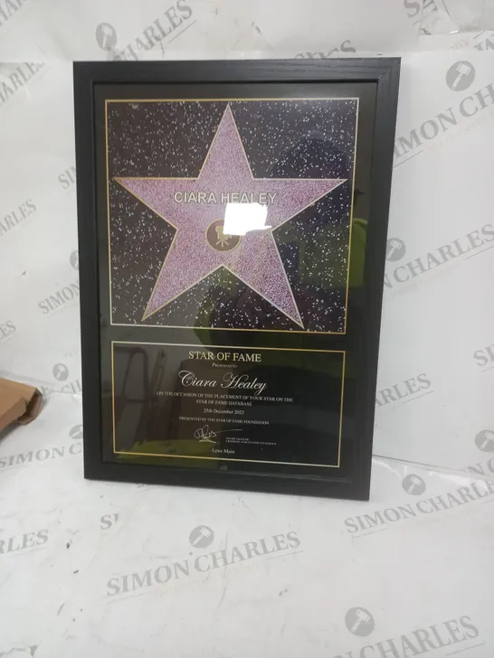 PERSONALISED STAR FRAME PICTURED RRP £39.99