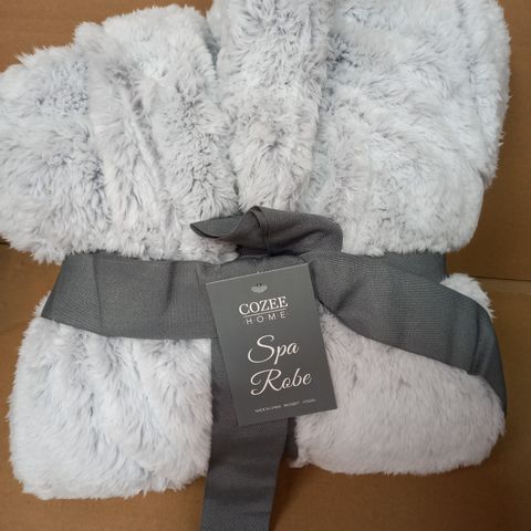 COZEE HOME TIPPED ULTRA FLUFFY ROBE GREY SMALL