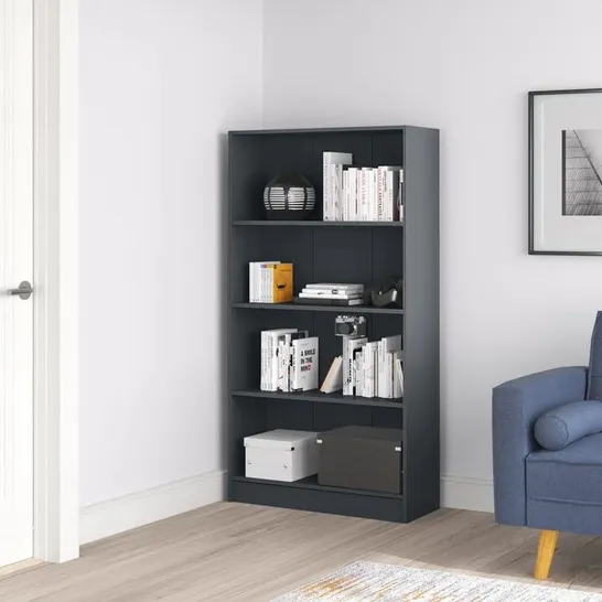 BOXED MORGAN BOOKCASE - DARK GREY