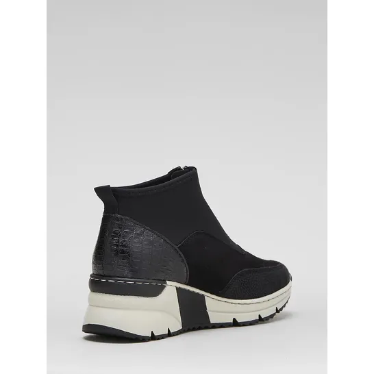 RIEKER HI TOP TRAINER- BLACK SIZE 4 