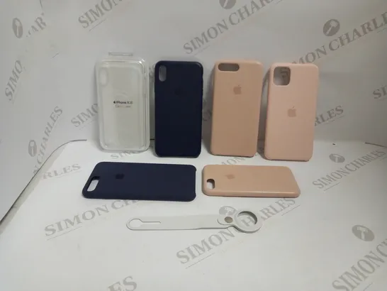 LOT OF 6 APPLE CASES FOR ASSORTED IPHONES + 1 AIRTAG LOOP RRP £267
