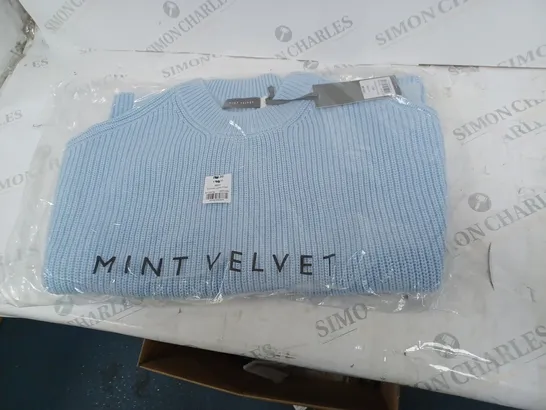 MINT VELVET BLUE KNITTED SWEATER MEDIUM 