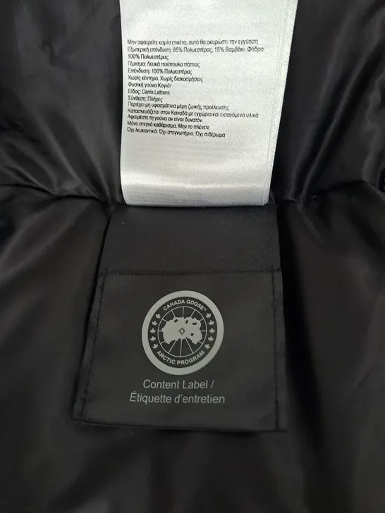 CANADA GOOSE LANGFORD PARKA BLACK LABEL HERITAGE BLACK BADGE SIZE L 