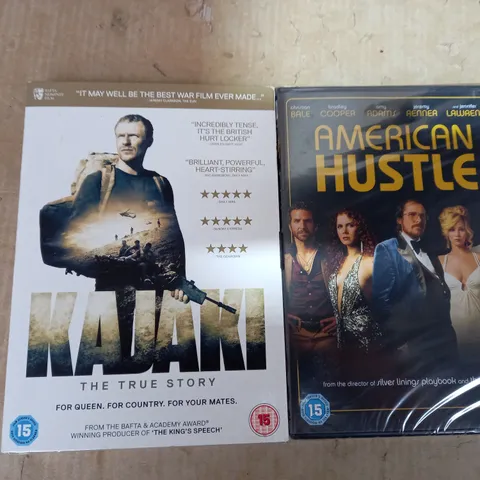 LOT OF APPROX 40 DVDS: 20 'AMERICAN HUSTLE' AND 20 'KAJAMI'
