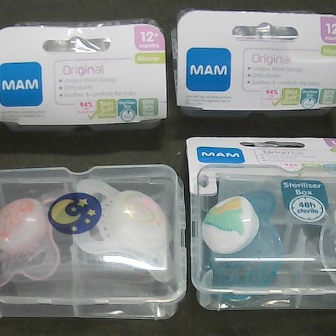 LOT OF 4 2-PACKS OF MAM SOOTHERS