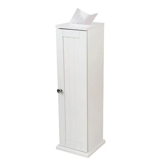 BOXED HANCOCK FREESTANDING TOILET ROLL HOLDER - WHITE (1 BOX)