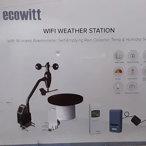 BOXED ECOWIT WIFI WEATHER STATION WITH WIRELESS ANEMOMETER 