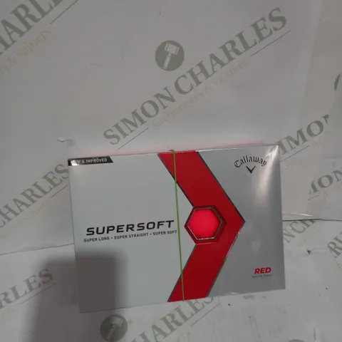 NEW CALLAWAY SUPERSOFT GOLF BALLS - RED