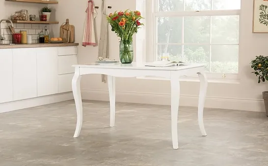 BOXED CLARENDON WHITE 120CM DINING TABLE 120CM(2 BOXES)