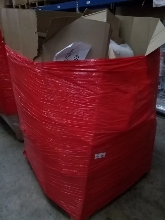 PALLET OF ASSORTED ITEMS INCLUDING DONYER POWER ELECTRICAL PATIO HEATER, FAST DRYING & ANTI-SLIP, DIGITAL SMART SCALE, HODE CONTACT PAPER, LARGE METAL DECORATION 