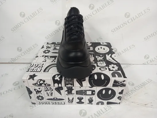 BOXED PAIR OF KOI PLATFORM TRAINERS IN BLACK SIZE 5