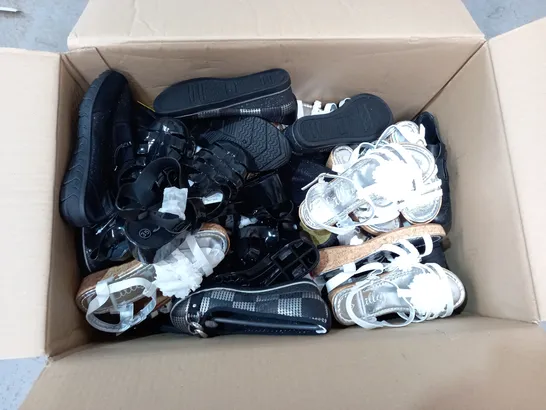 APPROXIMATELY 10 ASSORTED KIDS PAIRS OF SHOES IN VARIOUS COLOURS, STYLES, AND SIZES