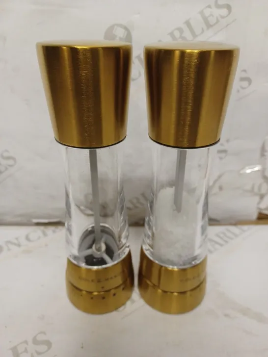 COLE & MASON H332017 DERWENT GOLD SALT AND PEPPER MILLS