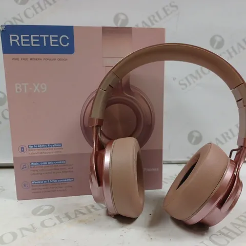 BOXED REETEC BT-X9 PINK HEADPHONES 