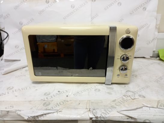 SWAN RETRO 800W MICROWAVE - CREAM