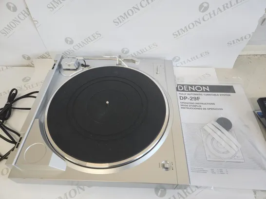 DENON DP29F BELT-DRIVEN ANALOGUE TURNTABLE