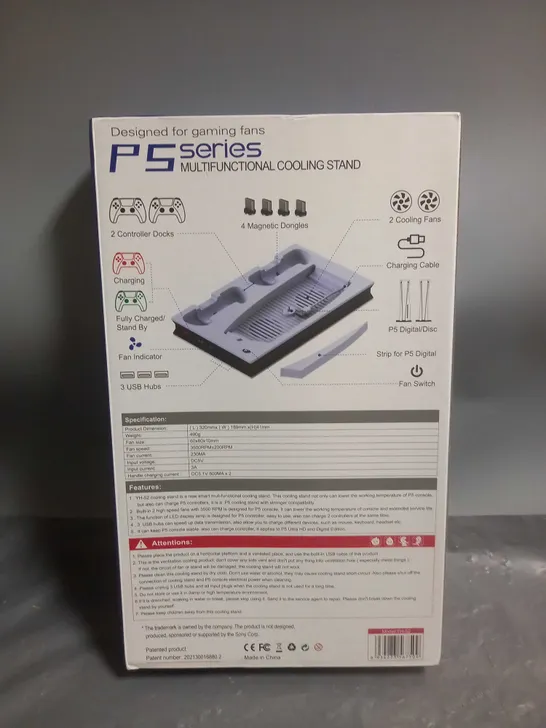 BOXED PS SERIES MULTIFUNCTIONAL COOLING STAND FOR PS5