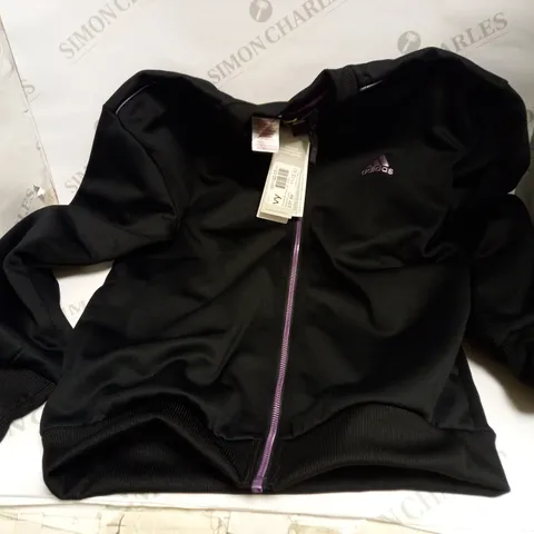 ADIDAS BOMBER JACKET IN BLACK/PURPLE - 11-12 (L)