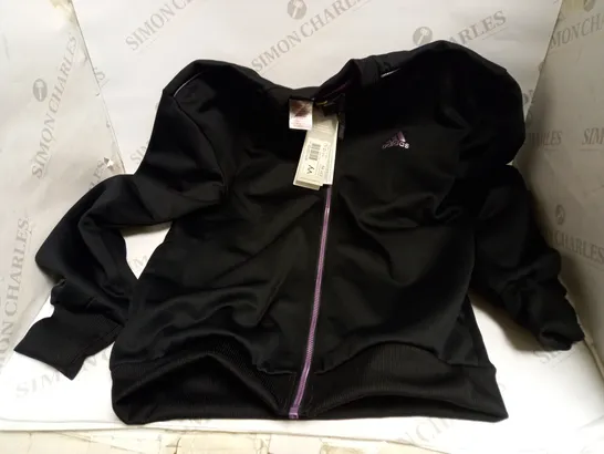 ADIDAS BOMBER JACKET IN BLACK/PURPLE - 11-12 (L)