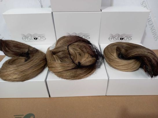 EASILOCKS HAIR BUNDLE OF 7 BOXES: VANILLA BALAYAGE - 4 X EXTRA VOLUME, 1 X SCRUNCHIE, 1 X 14" BLOWDRY PONYTAIL & 1 X FRINGE