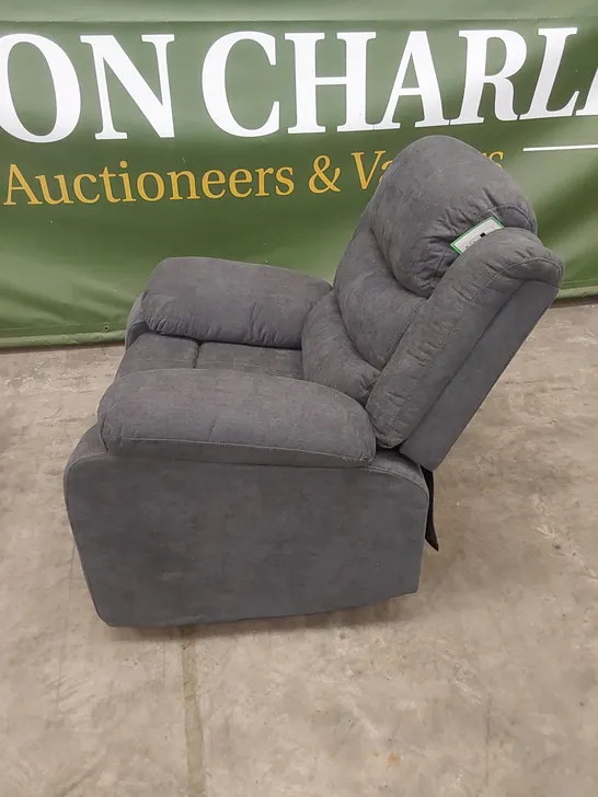 QUALITY DESIGNER SORRENTO FABRIC UPHOLSTERED MANUAL RECLINER ARM CHAIR 