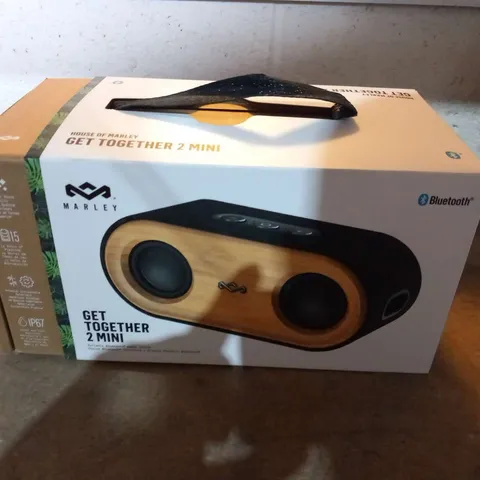 BOXED HOUSE OF MARLEY GET TOGETHER 2 MINI PORTABLE BLUETOOTH AUDIO SYSTEM 