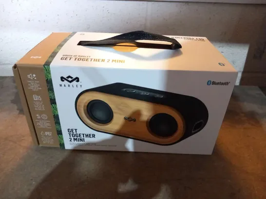 BOXED HOUSE OF MARLEY GET TOGETHER 2 MINI PORTABLE BLUETOOTH AUDIO SYSTEM 