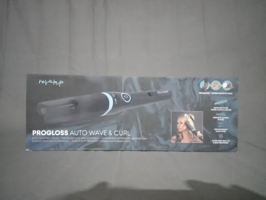  BOXED REVAMP PROGLOSS AUTO WAVE AND CURL AUTO-ROTATING CURLER