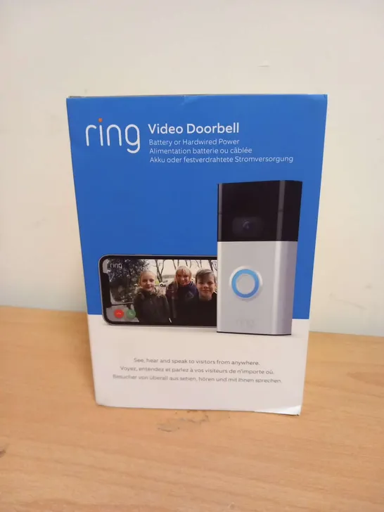 BOXED RING DOORBELL BATTERY OR HARDWIRED POWER