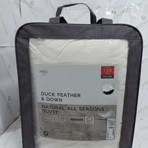 M&S HOME DUCK FEATHER & DOWN ALL SEASON DUVET 13.5 TOG - KING SIZE