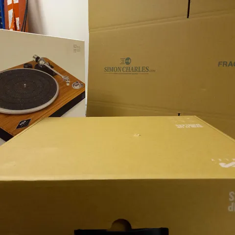 BOXED HOUSE OF MARLEY STIR IT UP WIRELESS TURNTABLE - RECORD PLAYER BAMBOO WOOD