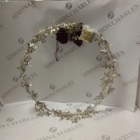 BOXED ALISON CORK PRE LIT JEWELLED WREATH