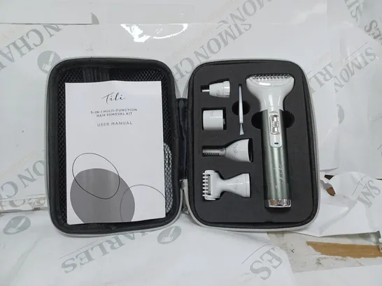 TILI 5-IN-1 MULTI-FUNCTION HAIR REMOVAL KIT - SILVER