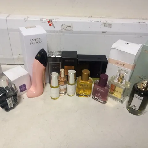 APPROXIMATELY 20 ASSORTED FRAGRANCES TO INCLUDE; DIESEL, ZARA, CONTENT, THE BODY SHOP, CAROLINE HERRERA, FEDERICO MAHORA, HOTEL COLLECTION, ZENNE, EPHORIA, GUCCI AND PENHALIGONS