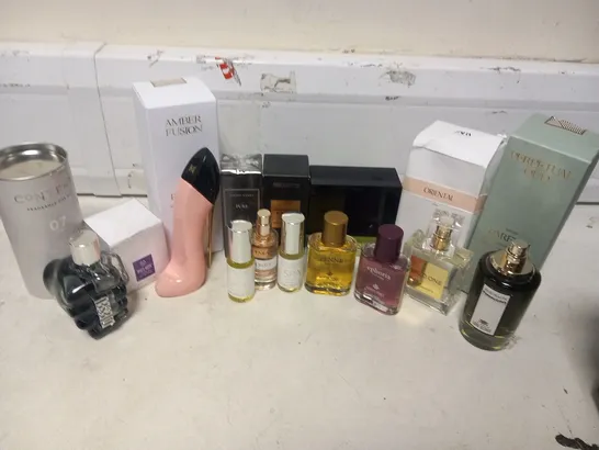 APPROXIMATELY 20 ASSORTED FRAGRANCES TO INCLUDE; DIESEL, ZARA, CONTENT, THE BODY SHOP, CAROLINE HERRERA, FEDERICO MAHORA, HOTEL COLLECTION, ZENNE, EPHORIA, GUCCI AND PENHALIGONS