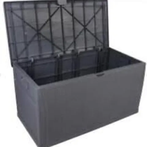 BOXED COSTWAY 30 GALLON DECK BOX STORAGE CONTAINER SEATING TOOLS - BLACK