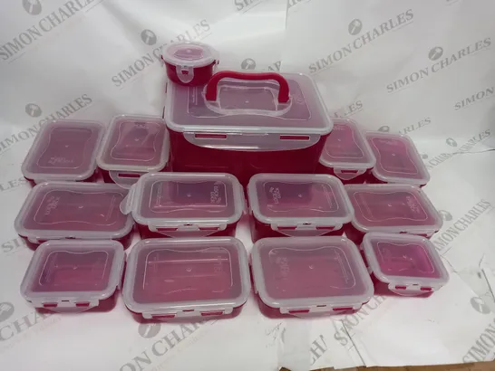 LOCK AND LOCK 15PC FOOD STORAGE BOX SET - BERRY