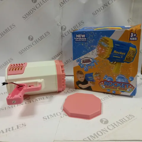 BOXED ROCKET BUBBLE GUN PINK/WHITE 